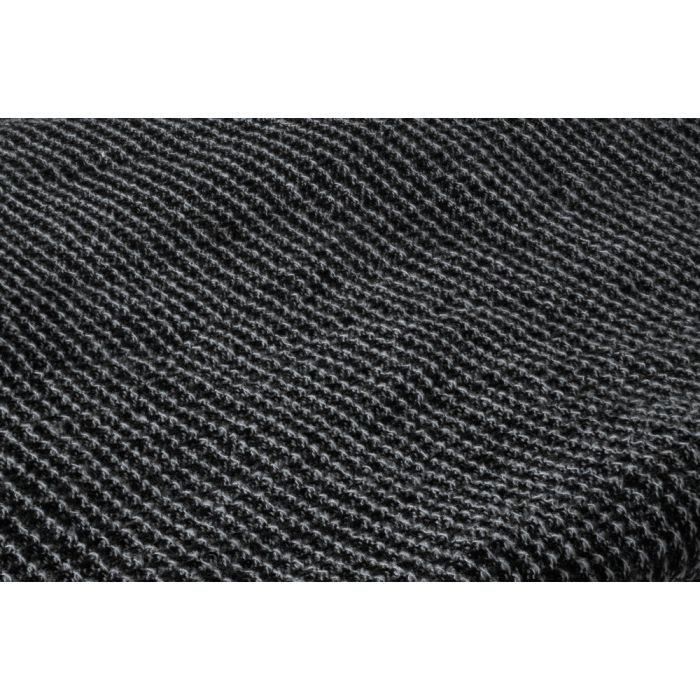 Relaxed waffle bathrobe L/XL black-grey