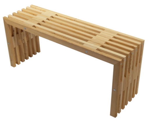 Ecofurn D bench 100, larch, untreated, made to order