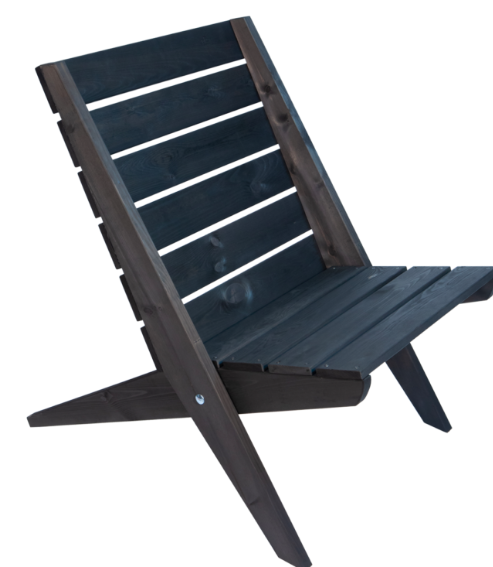 Eco Furn Granny chair, black oiled pine