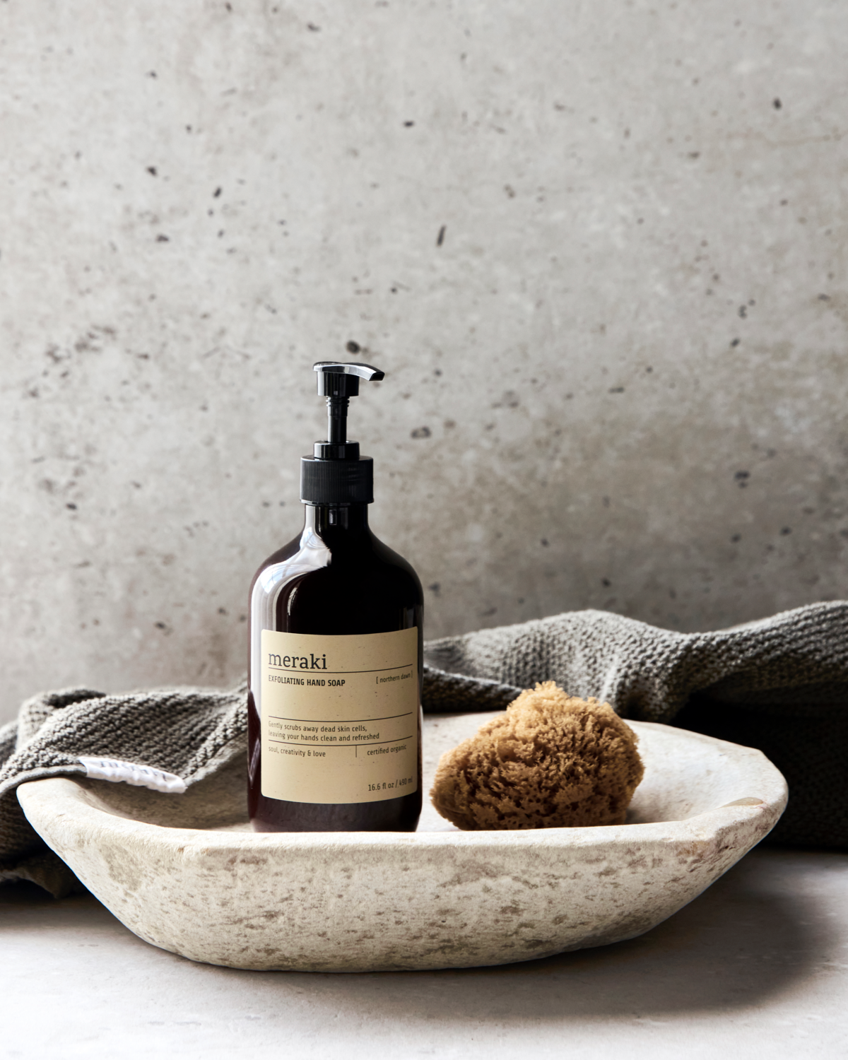 Meraki exfoliating hand soap 490ml, custom product 