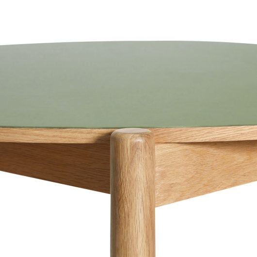 Hübsch table Oblique, diameter 115cm, green