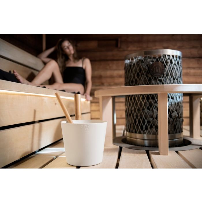 Relaxed Sauna Bucket, White