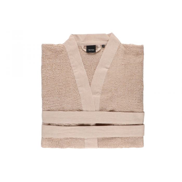 Rento kylpytakki kenno, L/XL beige-valkoinen
