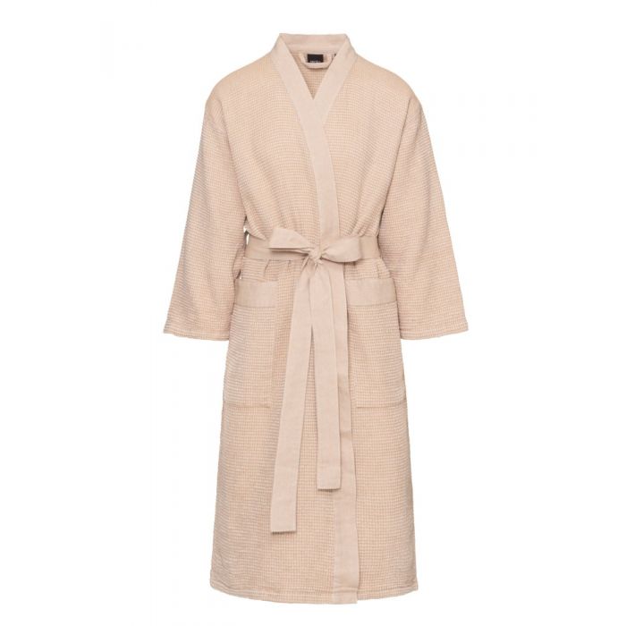 Rento kylpytakki kenno, L/XL beige-valkoinen